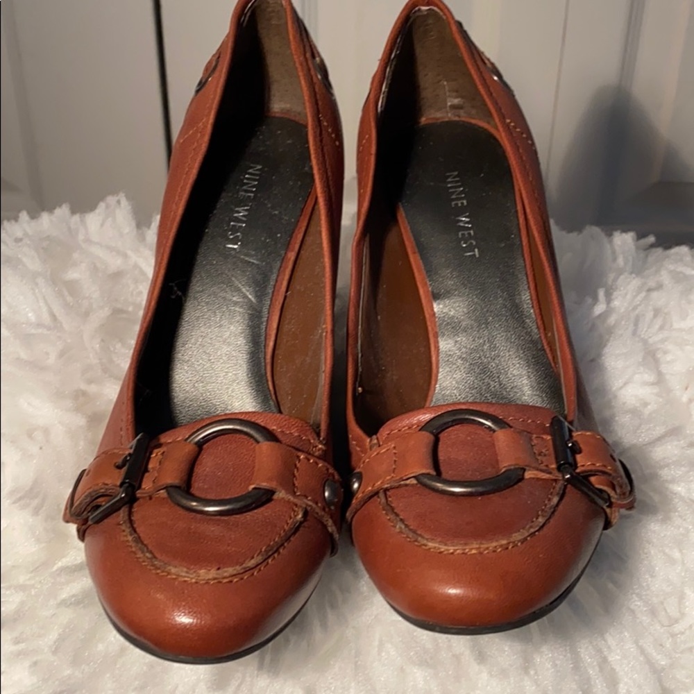 Nine West brown high heeled shoes